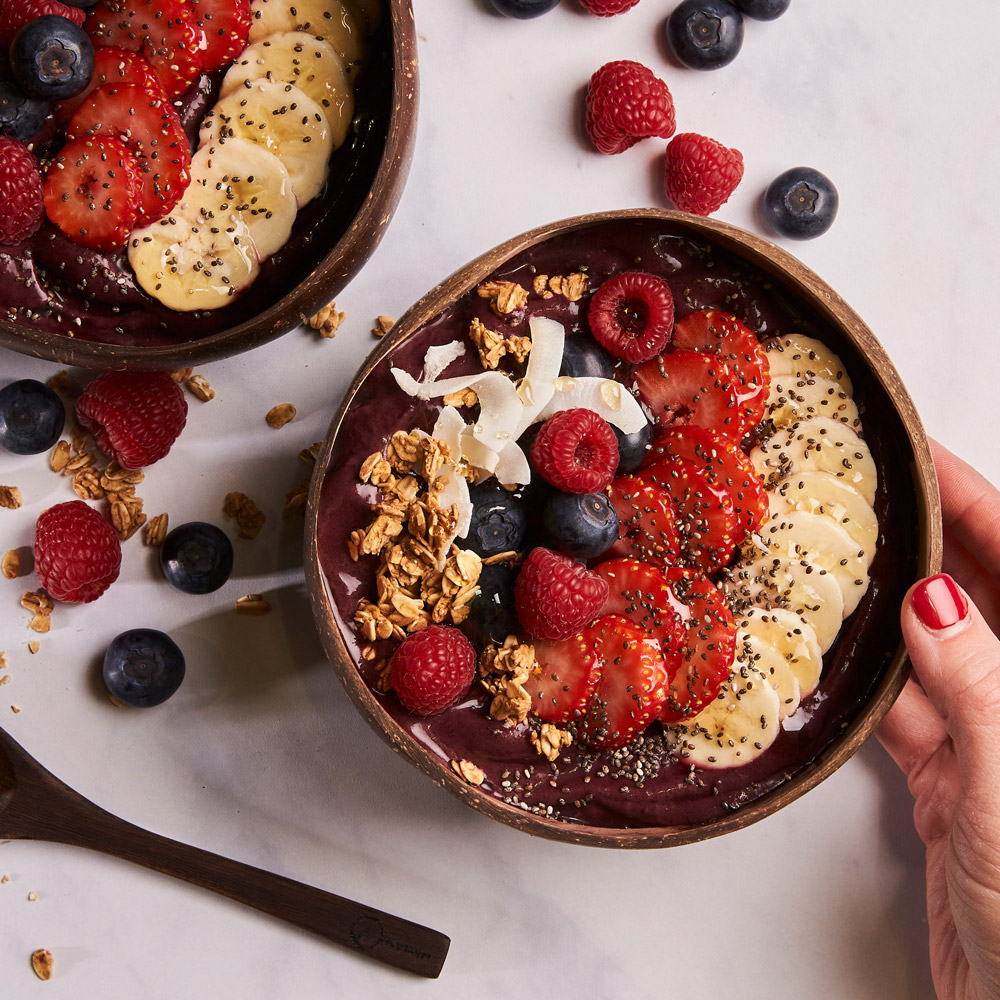 Açai Strawberry & Banana Smoothie Bowl Recipe